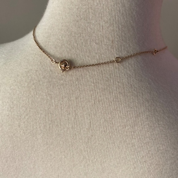 Anthropologie  Petite Bamboo Monogram Pendant Necklace J - Picture 7 of 7